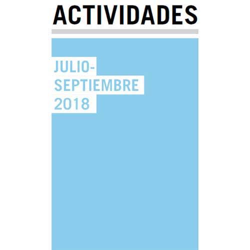 Folleto de actividades de julio a septiembre de 2018