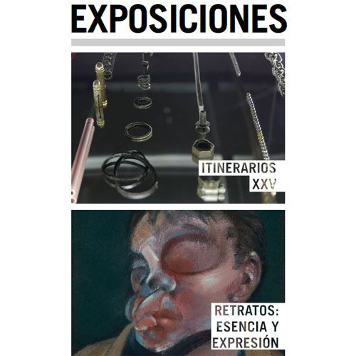 Folleto exposiciones Itinerarios XXV y Retratos: esencia y expresión