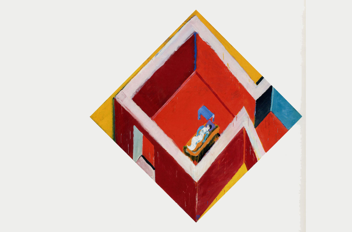 Habitación roja con figura . Juan Navarro
